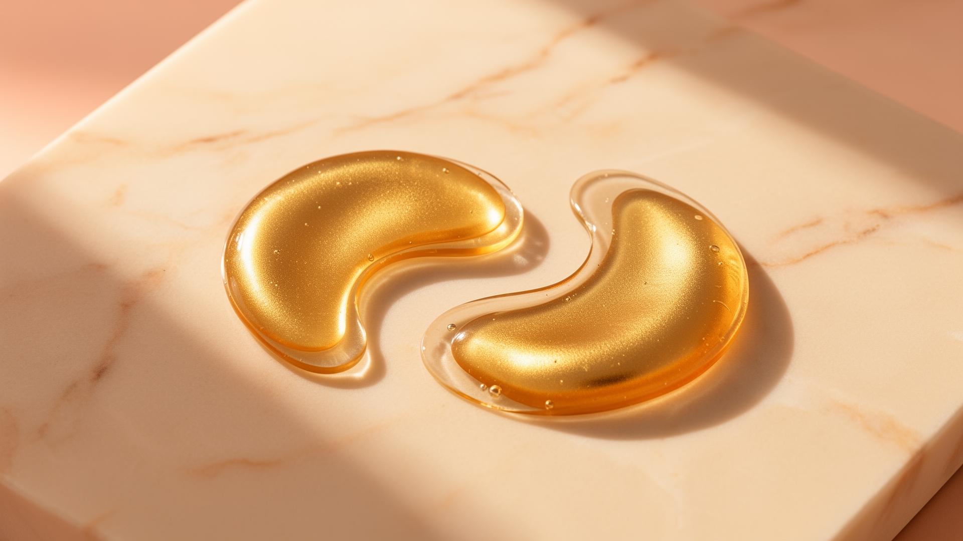 LuminaDream Collagen Eye Revive Mask — gold-foil hydrogel patches
